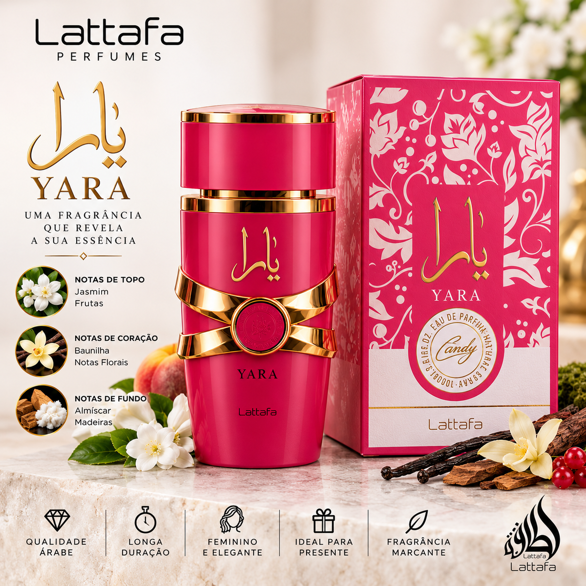 Lattafa Yara Eau de Parfum Feminino 100ml