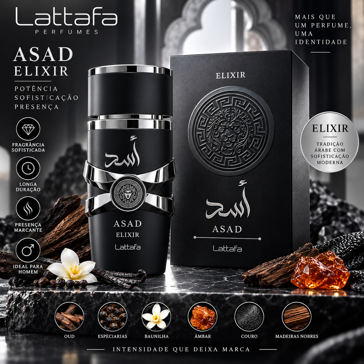 Lattafa Asad Elixir Eau de Parfum Masculino 100ml