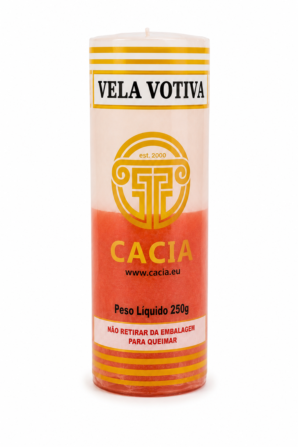 Vela Votiva Vermelha e Branca 250g | Vela Esotérica para Rituais, Orações e Firmezas