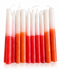Vela palito Branco-Vermelho 15cm